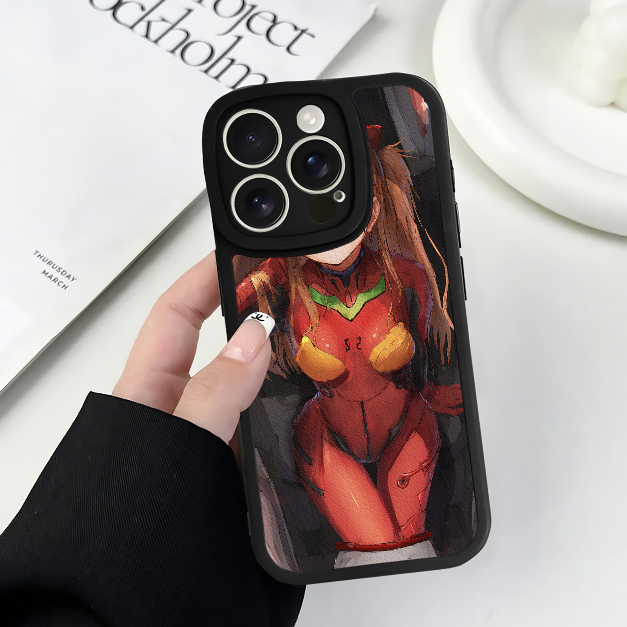（画像用） EVA 新世紀エヴァンゲリオン 【iPhone 16シリーズ対応】シリコンスマホケース（レザー調） 材質：シリコン